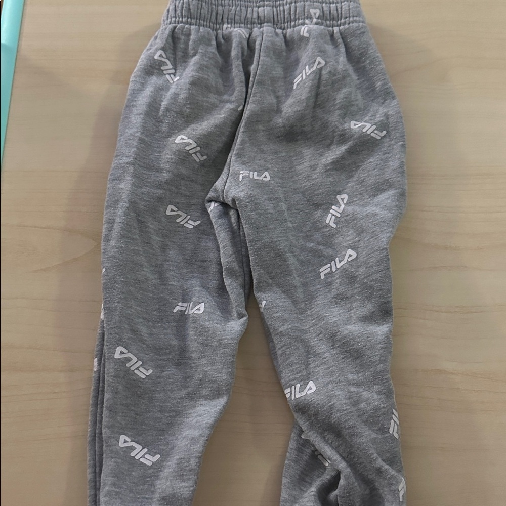 Fila Heather Gray Logo Sweatpants